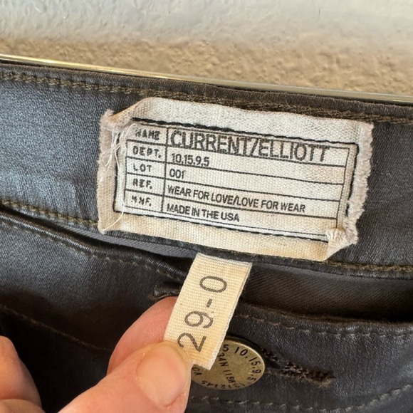 CURRENT/ELLIOT High-rise Coated Denim Pants - Picture 3 of 12